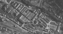 Luftbild vom 21.06.1953 mit Ansicht des östlichen Bereiches des VEB Fahrzeug- und Gerätewerk Simson Suhl